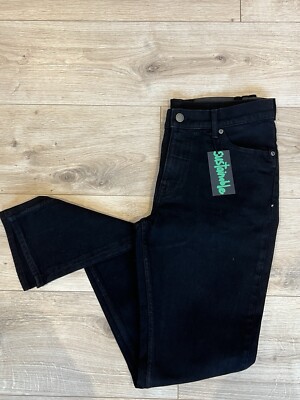 Cheap Monday Sonic Deep Black Denim Jeans Mid Rise Slim Tapered Various Sizes