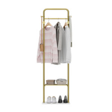 Modern Chic Gold Clothes Rail Corner Coat Rack Stand Handbag Tie Towels Rod Tree