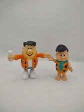 VTG Flintstones lot Kid Figure Lot 1986 Hanna B Fred 1991 rock  roll microphone