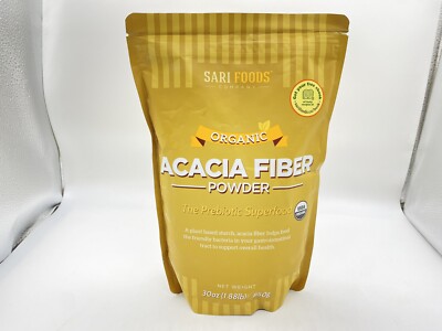 Organic Acacia Fiber Powder 30 Ounce Natural Whole Food Plant Based Prebiotic...