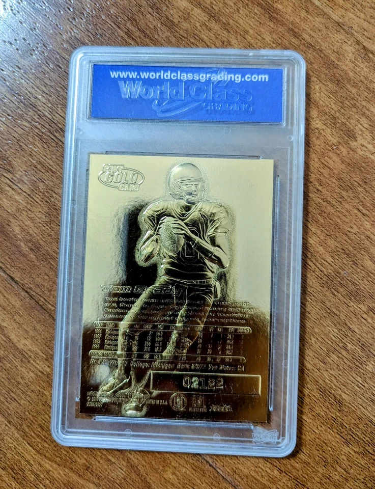 Tom Brady Rookie Card RC Fleer Auto 23K Gold Grade 10 New England Patriots - Image 2 of 2