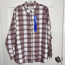 NWT JACHS GIRLFRIEND Flannel Button Down Ladies Top | size large