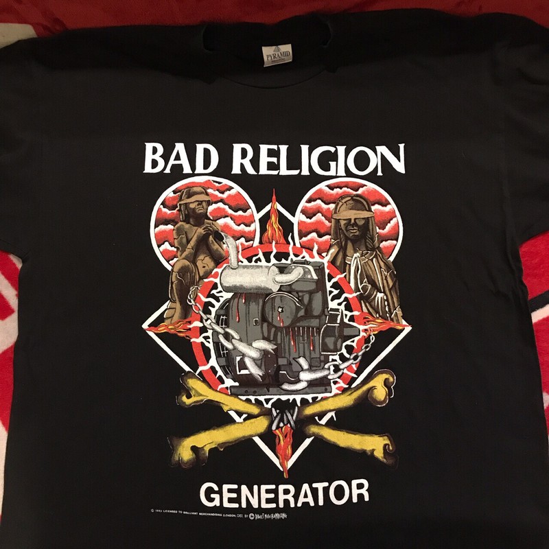 BAD RELIGION Vintage Shirt 1992 XL GRAIL Rancid Pennywise Lagwagon Descendents