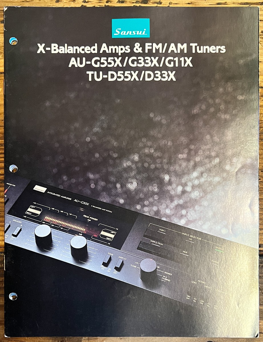 Sansui AU-G55X -G33X -G11X TU-D55X -D33X 7pg Dealer Brochure