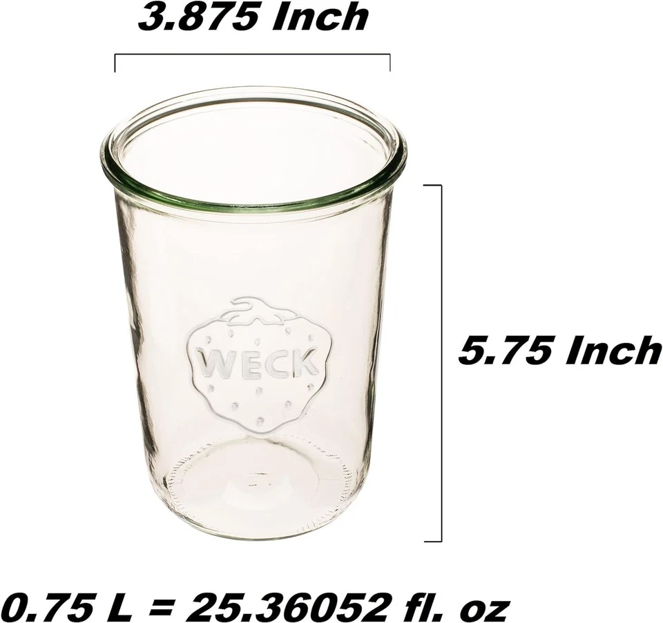 Tarro de enlatado Weck 743 - Tarro molde Weck hecho de vidrio transparente - Ecológico Foto 4 de 4