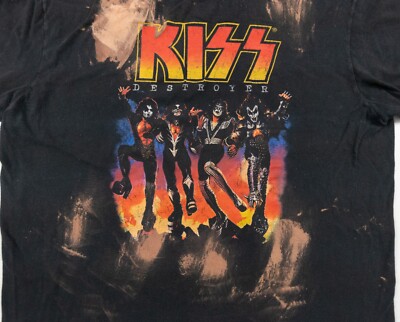 Kiss Shirt Adult XLarge Black Short Sleeve Rock Band Tee Music
