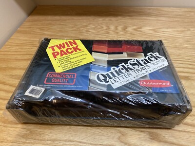 Rubbermaid Quick Stack Plastic Letter Sized Trays Twin Pack - Vintage (1989)