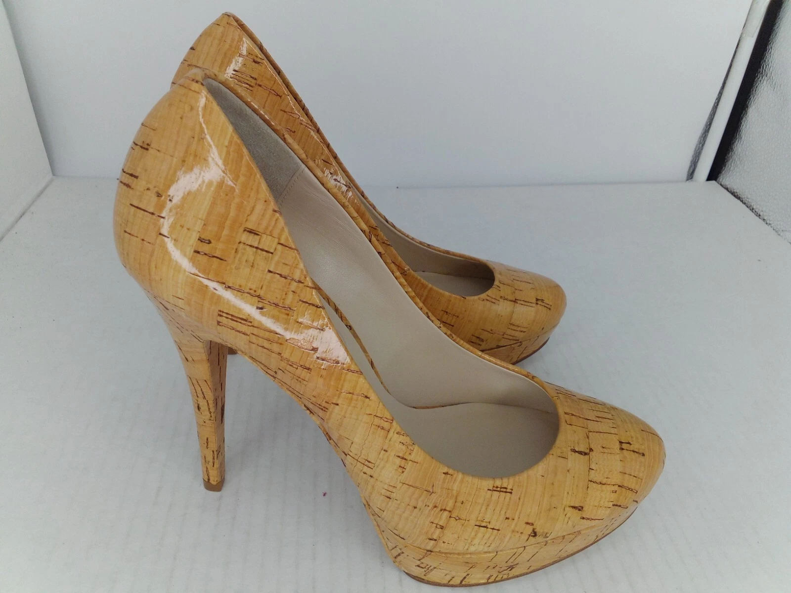 Michael Kors Pompa Donna Cyprien in Sughero Lucido Beige 41R3CPHP1D 8M US