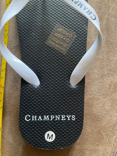CHAMPNEYS FLIP FLOPS SIZE M (6/7) IN BLACK & WHITE new - Picture 3 of 6