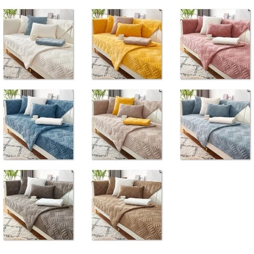 Funda de sofá antideslizante universal funda protectora de sofá de felpa funda protectora de sofá toalla Foto 2 de 4