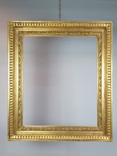 ELEGANTE CORNICE IN LEGNO E STUCCO DORATO