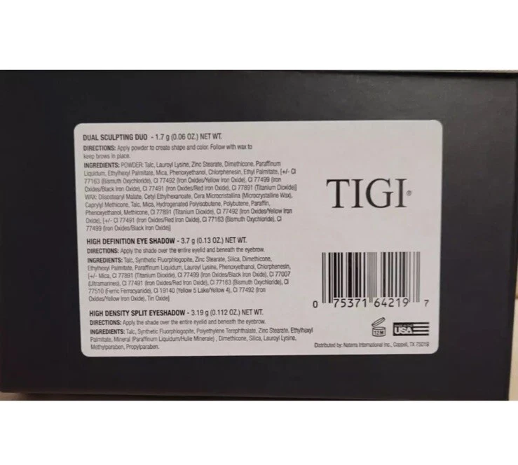 TIGI Cosmetics 4 Piece Eyeshadow Assortment: Brow Sculpting Duo .06oz, High D... - Image 2 of 2