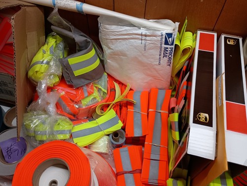 Vintage Hi Vis Reflective Cloth Tape Fabric Striping and Materials !!HUGE LOT!! - Picture 8 of 16