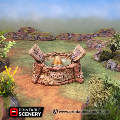 Ancient Missile Silo by Printable Scenery, 3D Printed Tabletop RPG 15mm 28mm