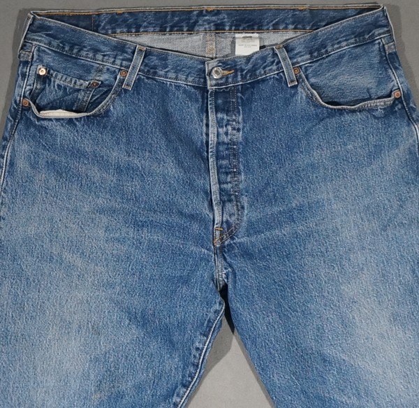 XD05404 **LEVI'S** 501 STRAIGHT LEG MENS WESTERN BLUE JEANS 42X30 (msr 40"x30") thumbnail 2
