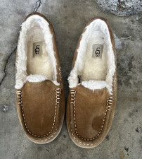 UGG Ansley SN1106878 Suede Sheepskin Moccasin Chestnut Slippers Women s Size 8