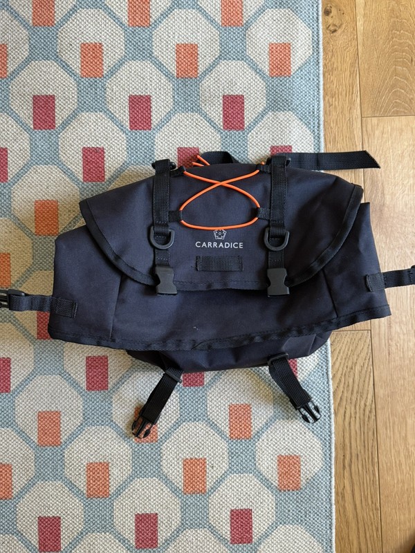 Carradice Bowland Bar Bag 12L. Black With Orange Lining