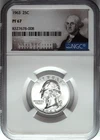 1963 NGC Proof 67 Washington Silver Quarter ☆☆ Great Set Builder ☆☆ 008