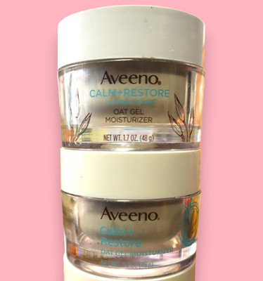 Aveeno Calm + Restore Oat Gel Face Moisturizer 1.7 oz (2 Pack)