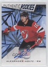 2021-22 Upper Deck SP Game Used Authentic Rookies Blue Alexander Holtz Auto 2u9