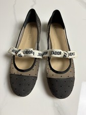 Christian Dior J’Adior Mesh Polka Dot Ballet Flats