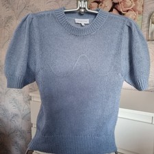Tokito Size: XS Short Sleeve Soft Wool, Mohair Blend Jumper In Baby Blue 