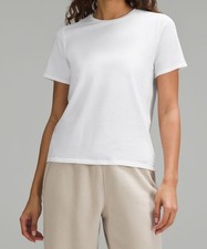 lululemon Organic Cotton Straight-Hem Crewneck T-Shirt Size M White