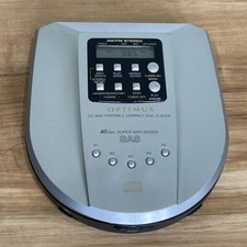 SEE  VIDEO Optimus CD-3840 Portable Compact Travel AM/FM CD Player Silver Tested