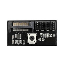 12V 4 Port PWM Fan Hub Controller SATA Powered 60W Adjustable Speed Knob PC Case