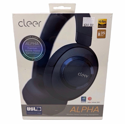 Cleer Audio Alpha Active Noise Cancelling Bluetooth Headphones Midnight Blue NEW