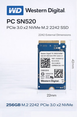 Western Digital SN520 256GB NVMe SSD | PCIe 3.0 x2 | SDAPMUW-256G | 2242 | OEM