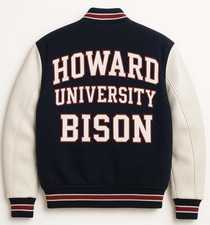 Letterman Handmade Varsity Jacket for Howard with Pure Leather Sleeves