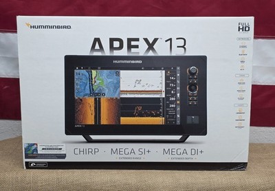 Humminbird APEX 13 MEGA SI+Chartplotter GPS Fish Finder w/Transducer #411470-1VX