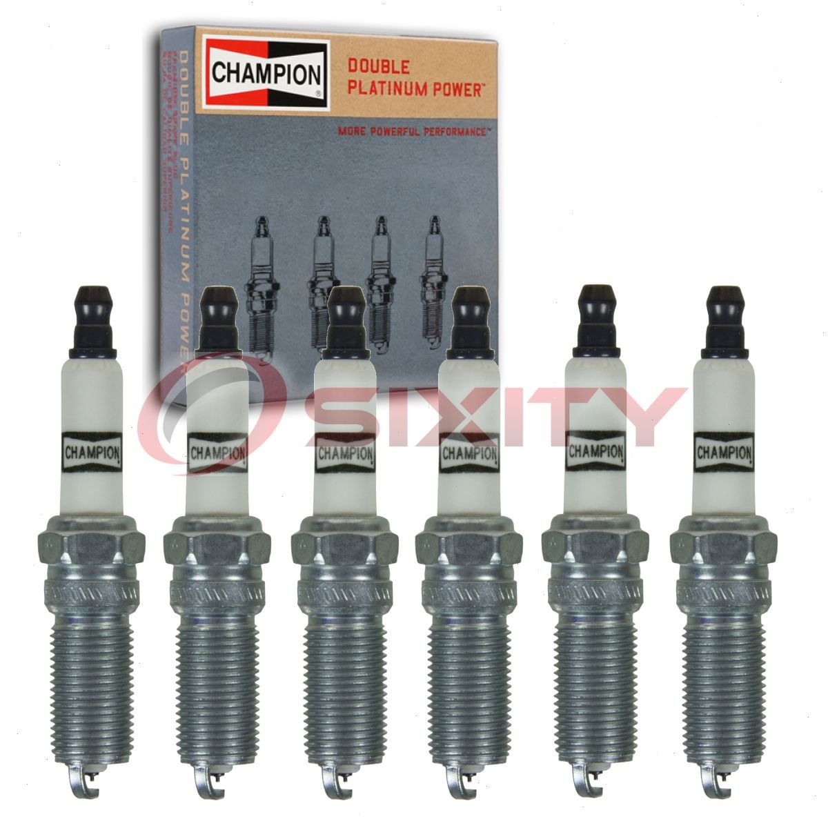 6 pc Champion Double Platinum Spark Plugs for 2017-2019 Lincoln MKZ 3.0L V6 jg
