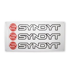 Syndyt Banner (White) - 3x5 ft Vinyl Banner with 5 Grommets