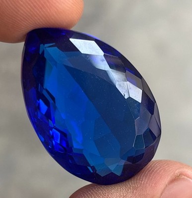 100 Ct Certified Natürliches Pear Cut Rich Blue Tansanit Transparentes Edelstein