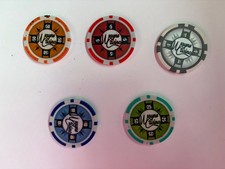 DC COMICS SDCC 2011 Wayne Casino Poker Chips PROMOTIONAL ITEM Batman - Lot of 5!