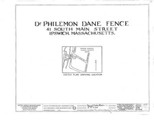 Dr. Philemon Dane Fence,41 South Main Street,Ipswich,Essex County,MA,HABS,3