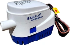 SAILFLO Automatic Bilge Pump for Boats 750 GPH 3/4" hose outlet, Blue 