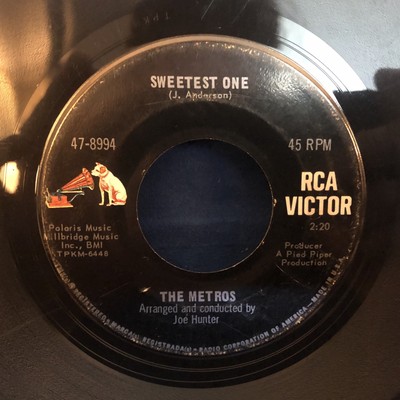 The Metros Sweetest One / Time Changes Things 47-8994 VG Single 45 RPM 7in Vinyl