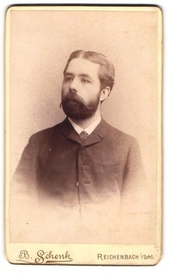 Fotografie B. Schenk, Reichenbach i. Schl., Breslauerstrasse, Bürgerlicher mit  