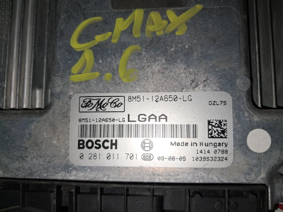 CENTRALINA MOTORE FORD FOCUS/C-MAX 2005-2011 1.6 TDCI 66 KW BOSCH 8M5112A650LG - Immagine 2 di 3