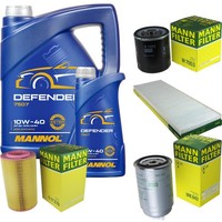 Mann Inspektionspaket 6L Mannol Defender 10W-40 FüR Fiat Ducato Kasten 1.9 TD