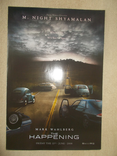 THE HAPPENING ORIG ADVANCE DOUBLE SIDED MARK WAHLBERG ROLLED MOVIE POSTER 2008