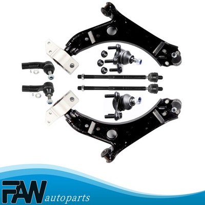 8Pcs Control Arm Tie Rod End Ball Joint Fits 2006-2013 Audi A3 Volkswagen Jetta