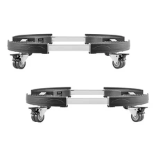 Trash Can Dolly with 4 Lockable Wheels, 440lbs Weight Capacity, 2 Packs Round Tr