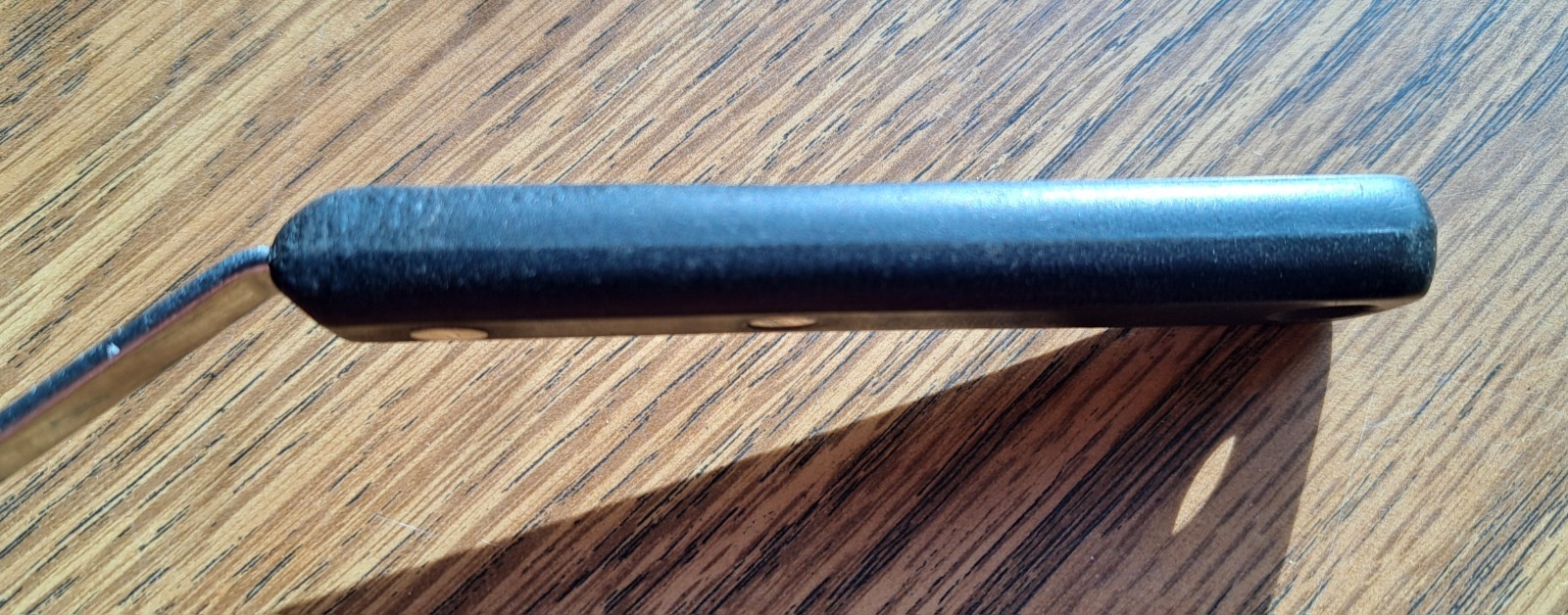 Vintage Ekco Forge Short Spatula 9" Stainless Slotted Flipper Turner Black USA