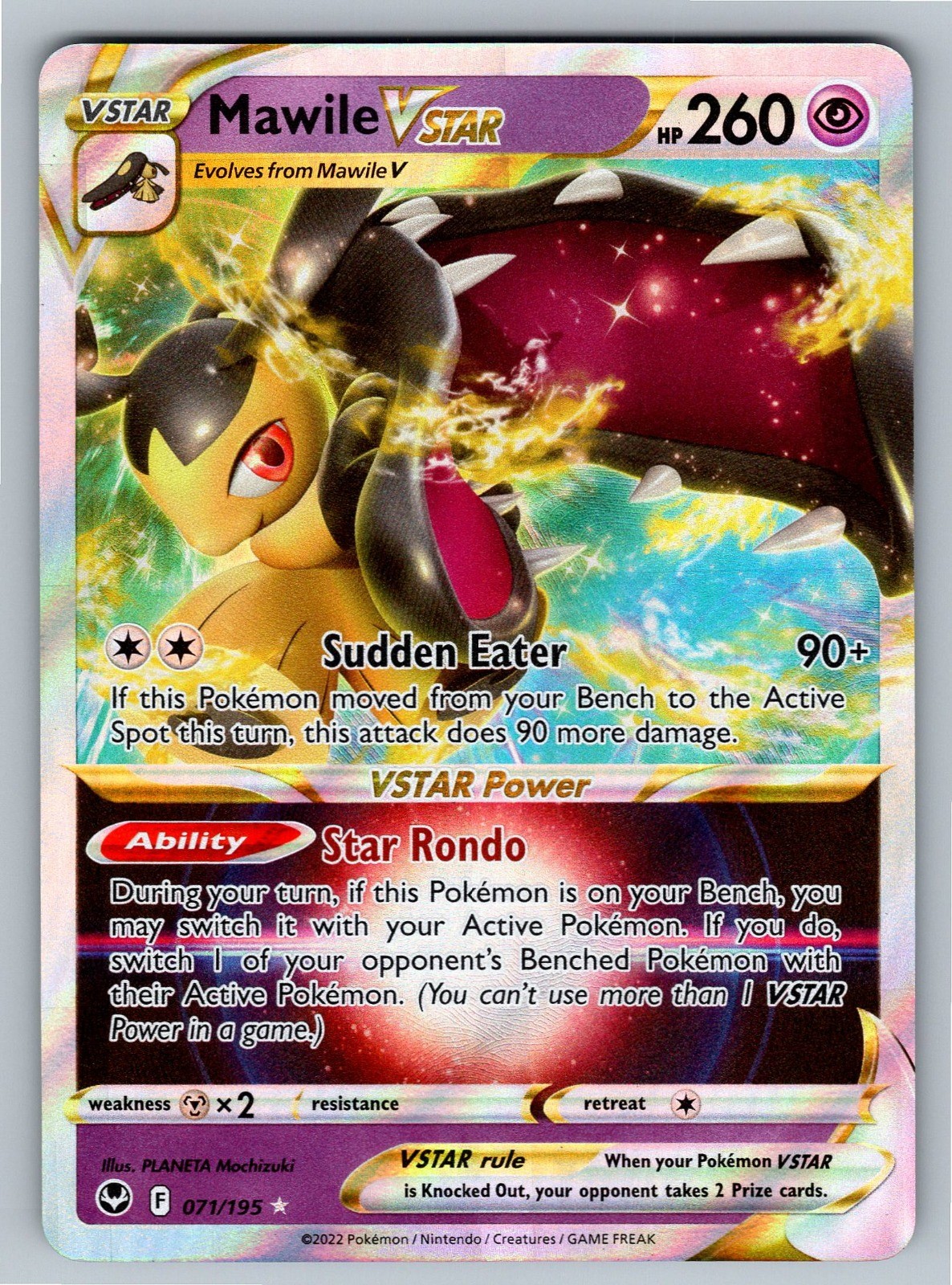 Mawile VSTAR SWSH12: Silver Tempest 071/195 Holo NM