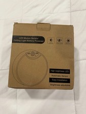 LED Motion Sensor Ceiling Light Battery Powered White Model T041 Dimmable