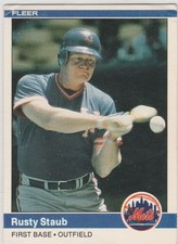 1984 fleer #597 Rusty Staub METS